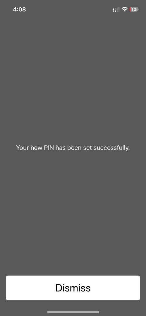 USSD Change MPIN screen